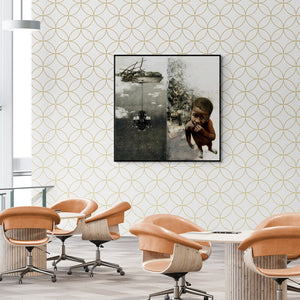 Preview of 'Deep Insight 1 (The Master of the Flute)' Painting by Guru Kinkar shown on a wall in a furnished room.