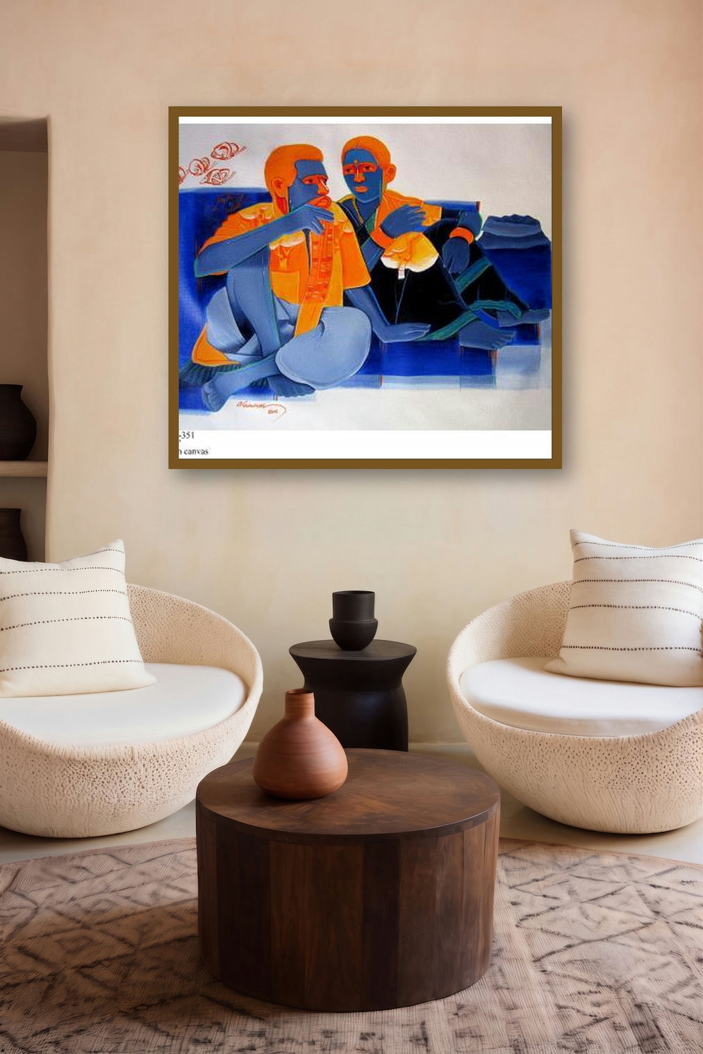 Deep Talk by artist Tailor Srinivas displayed in a Museum Style gallery