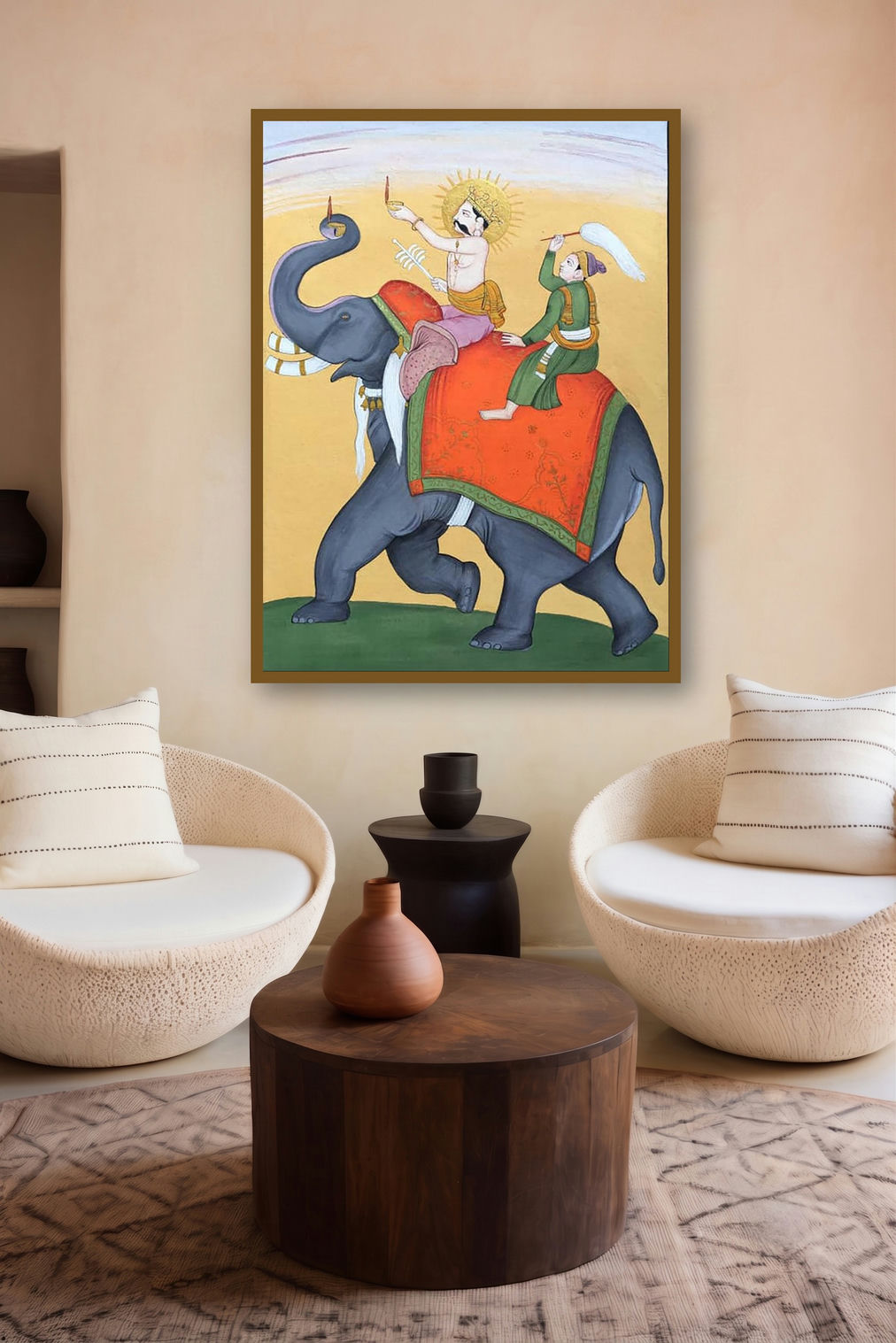 Deepmala (The Celestial Journey) by artist Aditi Agarwal displayed in a Indian Art gallery