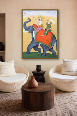 Deepmala (The Celestial Journey) by artist Aditi Agarwal displayed in a Indian Art gallery