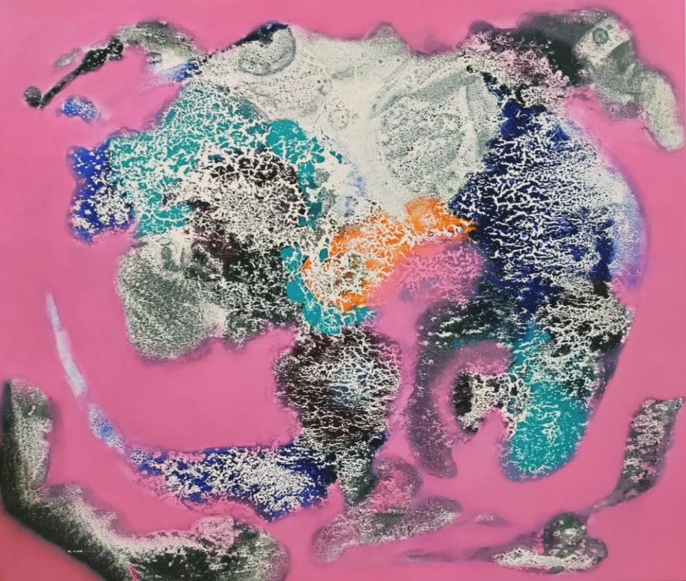 Desire 5' contemporary mixed-media painting by artist Sanjeeda Khanam, 36x48 inch, on canvas