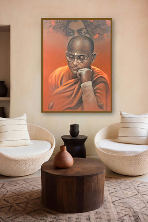 Determination by artist Gopal Naskar displayed in a Minimalist gallery