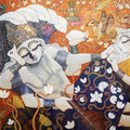 Religious mixed media painting titled 'Devarshee', 48x60 inches, by artist Subrata Ghosh on Canvas