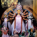 Devi' religious acrylic painting by artist Bappa Haldar, 60x44 inch, on canvas
