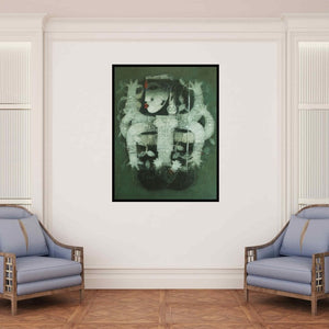 In-situ view of Basuki Dasgupta's 'Devi 3 (Goddess)' painting in a room