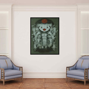 In-situ view of Basuki Dasgupta's 'Devi 4 (Shakti)' painting in a room