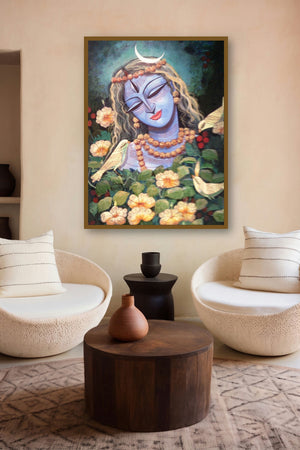 Devi Iii (Divine Union) by artist Devirani Dasgupta displayed in a Minimalist gallery