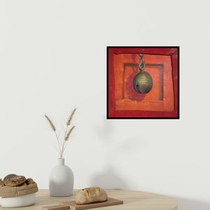 In-situ view of Gopal Pardeshi's 'Bell (Suspended in Time)' painting in a room