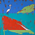 'Divine Energy With Nature 2' abstract acrylic painting by artist Vikrant Bothare, 24x24 inch, on canvas