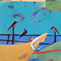 'Divine Energy With Nature 3' abstract acrylic painting by artist Vikrant Bothare, 18x12 inch, on canvas