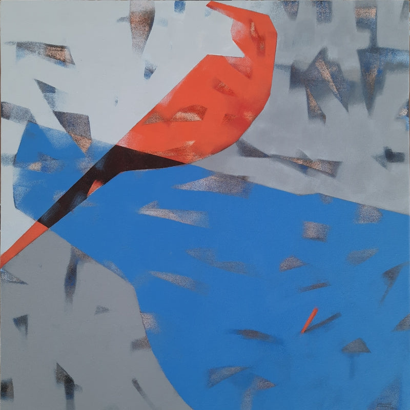 'Divine Energy With Nature 4' abstract acrylic painting by artist Vikrant Bothare, 24x24 inch, on canvas