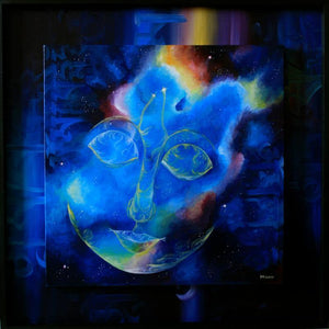 Divine Forgiveness by Drishti Vohra, Original Acrylic Fantasy Painting on Canvas, Medium Square Wall Art