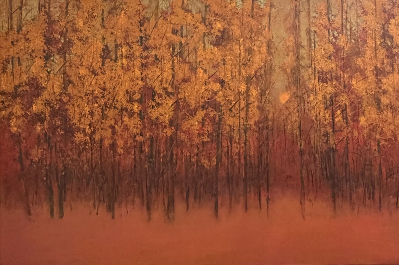 Divine Grace' nature acrylic painting by artist Vinita Sadarangani, 47x71 inch, on canvas