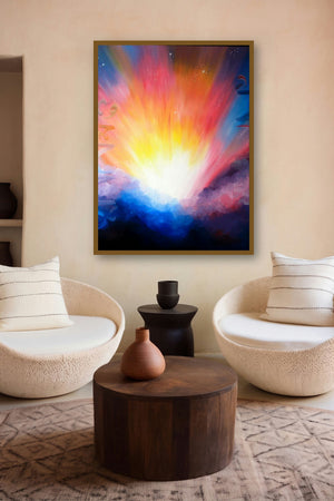 Divine Happiness by artist Drishti Vohra displayed in a Modern gallery