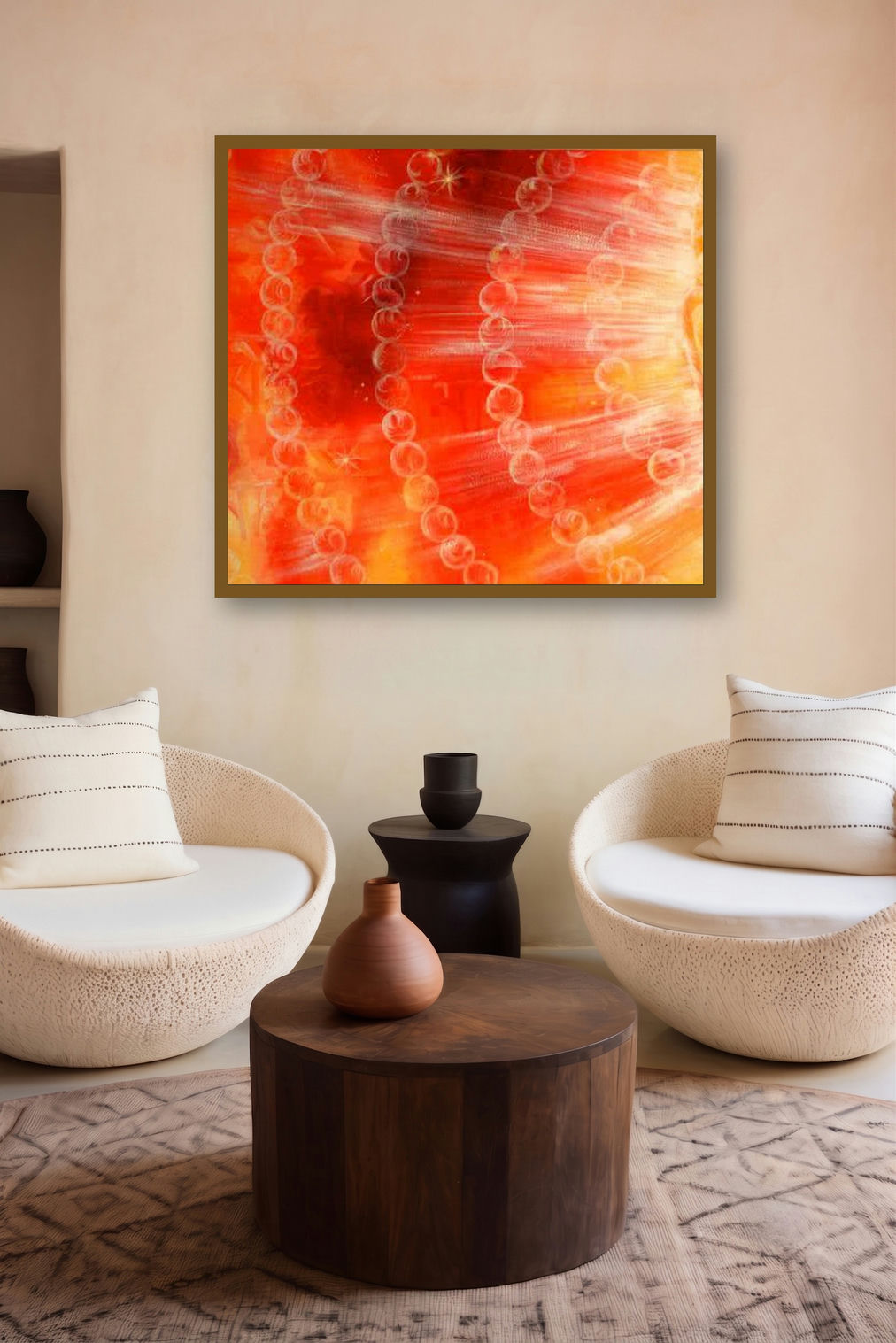 Divine Harmony by artist Drishti Vohra displayed in a Contemporary Exhibition gallery