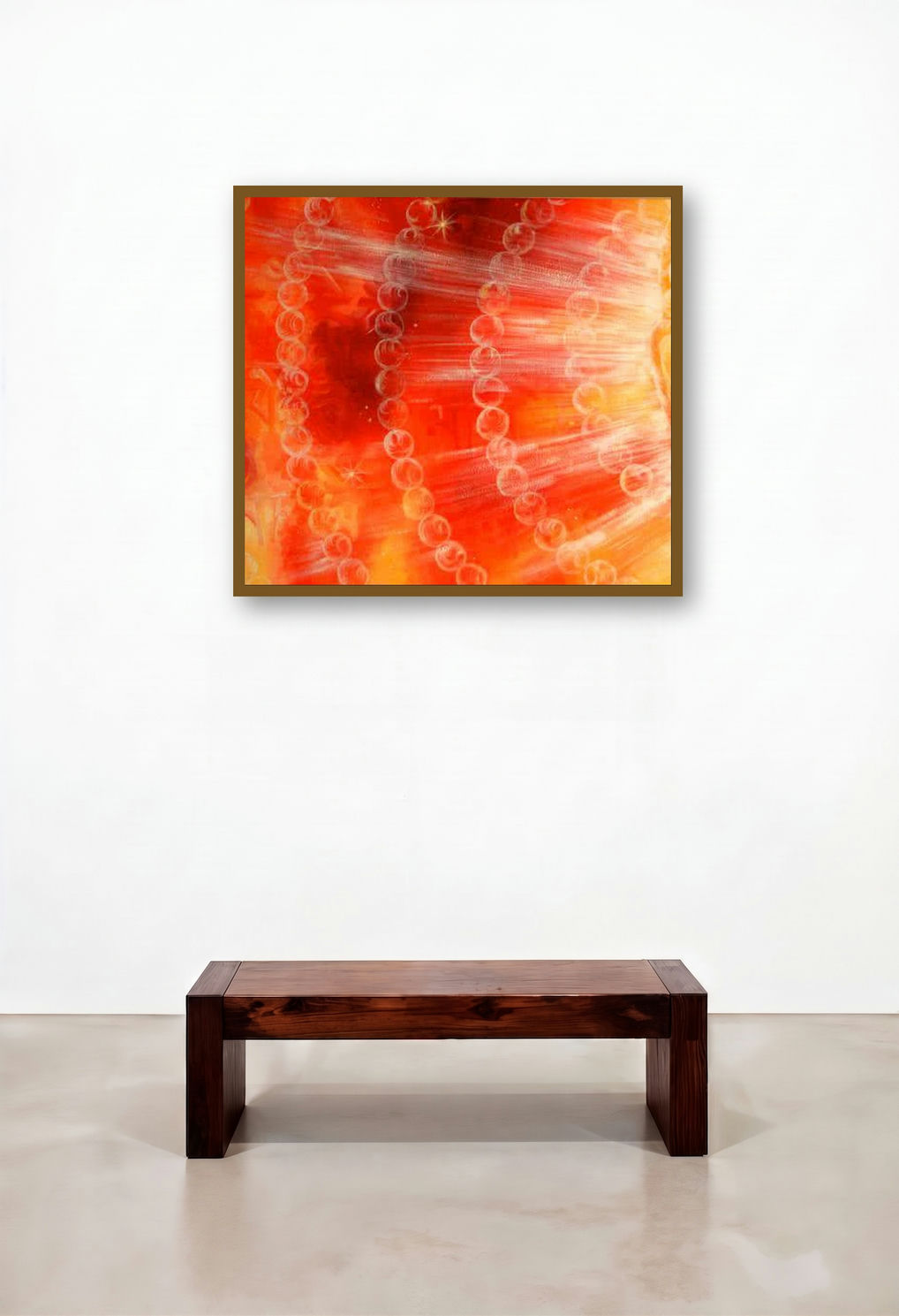 Divine Harmony by artist Drishti Vohra displayed in a Coastal Family Room