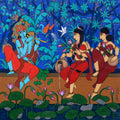 Divine Love' religious acrylic painting by artist Chetan Katigar, 36x36 inch, on canvas