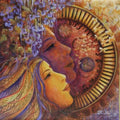 Religious acrylic painting titled 'Divine Love Ii', 24x24 inches, by artist Rakhi Baid on Canvas