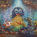 Divine Presence Beneath The Waves' animals acrylic painting by artist Shyamsundar Achary, 24x30 inch, on canvas