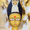 Divinity 1' religious acrylic painting by artist Meenakshi Jha Banerjee, 40x30 inch, on canvas