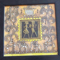 Folk Art tribal painting titled 'Dokra Art 17', 10x10 inches, by artist Pradeep Swain on Canvas