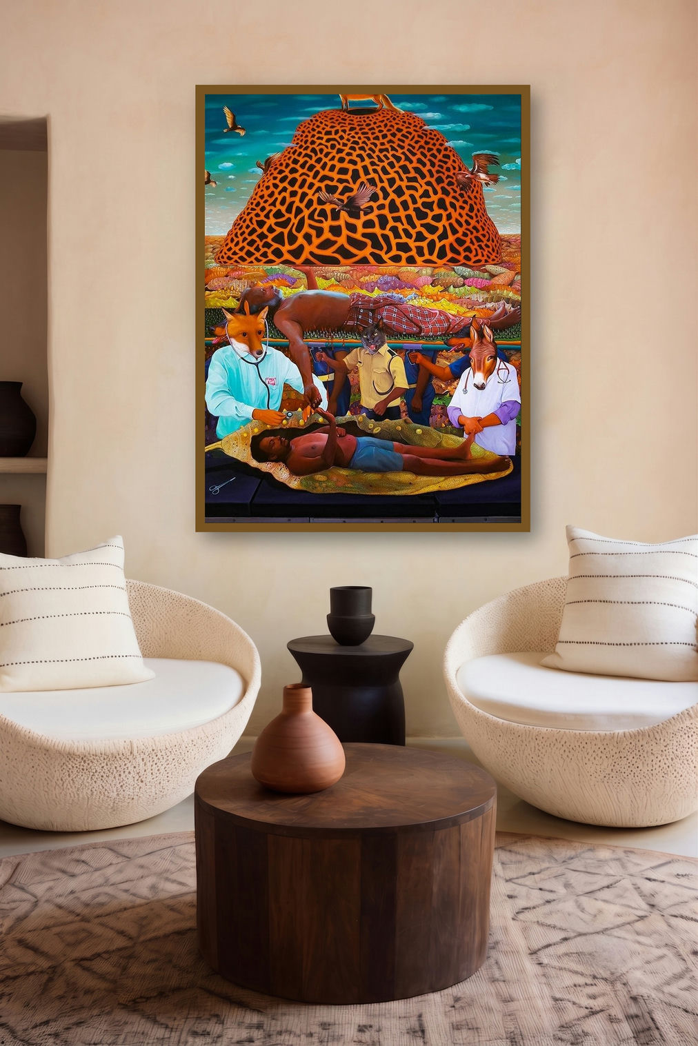 Domination by artist Anoop Mv displayed in a Indian Art gallery