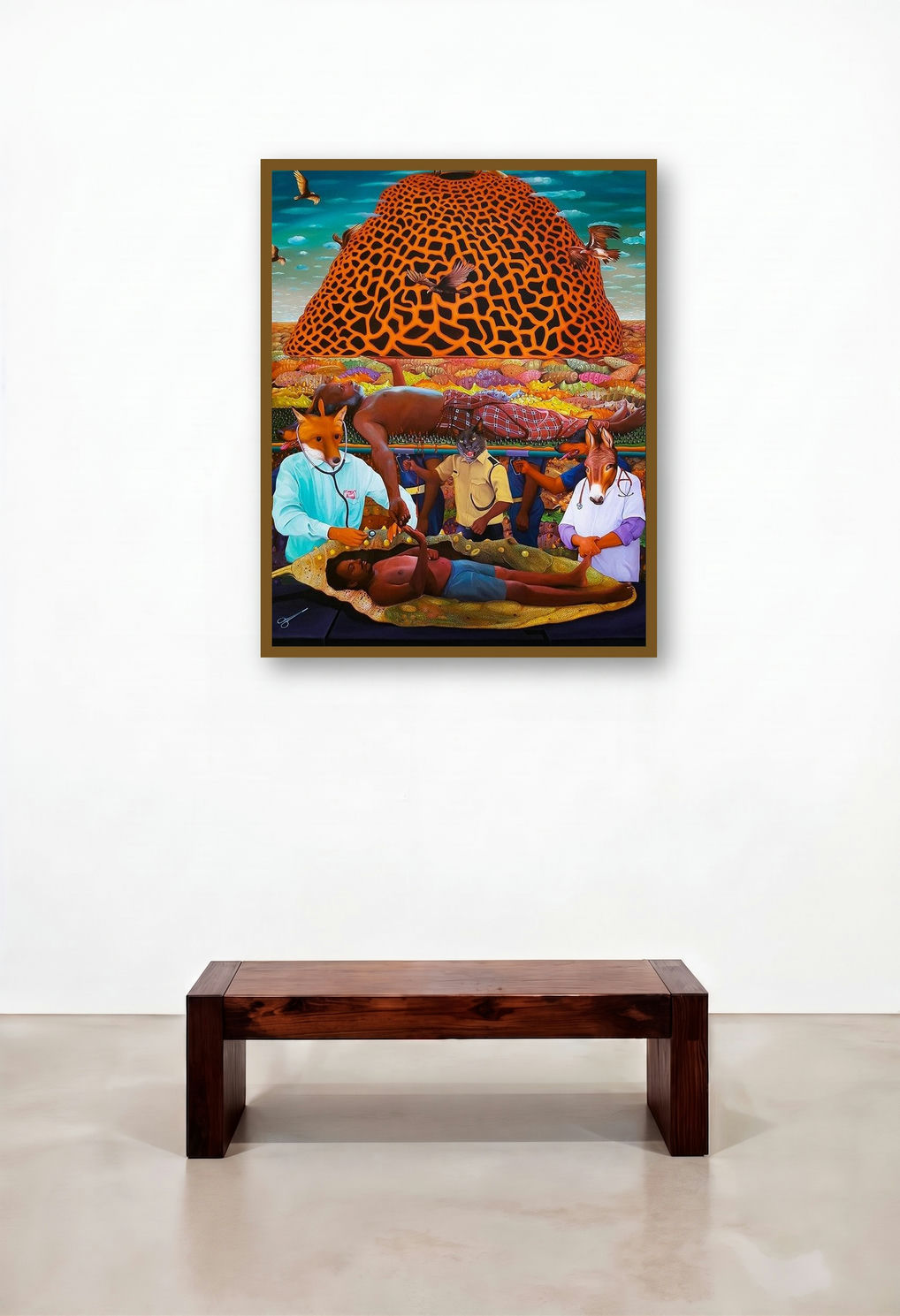 Domination by artist Anoop Mv displayed in a Designer Hotel Lobby