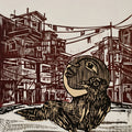 Dont Ignore Me 12' contemporary wood cut printmaking by artist Arvind Sharma, 12x8 inch, on paper
