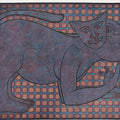 Dont Ignore Me 4' animals wood cut printmaking by artist Arvind Sharma, 22x30 inch, on paper