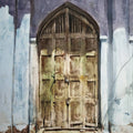 'Door' landscape watercolor painting by artist Soyali Saha, 30x22 inch, on paper