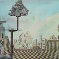 Down Town 4' contemporary gouache painting by artist Satya Vijay Singh, 24x30 inch, on paper