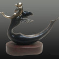 'Dream' figurative Bronze sculpture by artist Subrata Paul, 15x11 inch, on bronze