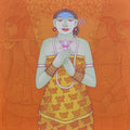 Dream Flower 3' figurative acrylic painting by artist Animesh Biswas, 32x32 inch, on canvas