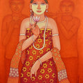 Dream Flower 4' figurative acrylic painting by artist Animesh Biswas, 36x30 inch, on canvas