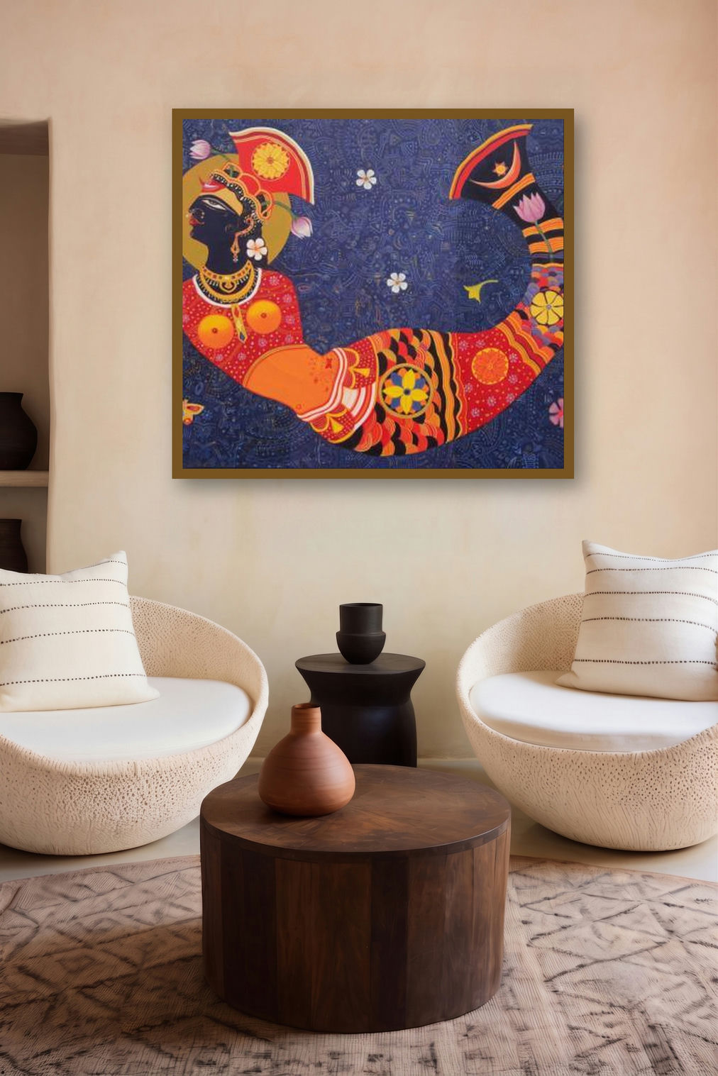 Dream Girl 1 by artist Bhaskar Lahiri displayed in a Curated gallery