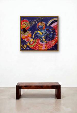 Dream Girl 5 by artist Bhaskar Lahiri displayed in a Luxury Reception Area