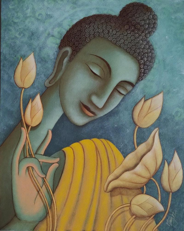 Dream God Painting by Uttam Bhattacharya | ArtZolo.com