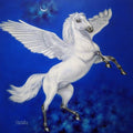 Animals acrylic painting titled 'Dream Horse 2', 24x24 inches, by artist Sanket Sawant on Canvas