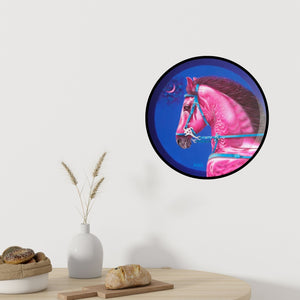 In-situ view of Sanket Sawant's 'Dream Horse' painting in a room