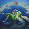 Figurative acrylic painting titled 'Dream Time', 30x36 inches, by artist Uttam Bhattacharya on Canvas