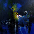 Dream Way' contemporary acrylic painting by artist Pradip Sengupta, 30x30 inch, on canvas