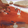 Dreamful Spiti 1' landscape watercolor painting by artist Prashant Prabhu, 20x16 inch, on paper board