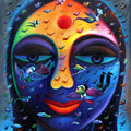 Dreams Of Freedom' figurative acrylic painting by artist Sanju Das, 60x54 inch, on canvas