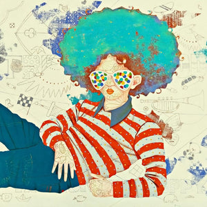 Figurative acrylic painting titled 'Dreams Of Childhood 10', 36x36 inches, by artist Shiv Soni on Canvas