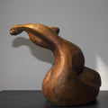 Figurative sculpture titled 'Dreams Within', 9x7x6 inches, by artist Rajendra Pradhan on Bronze
