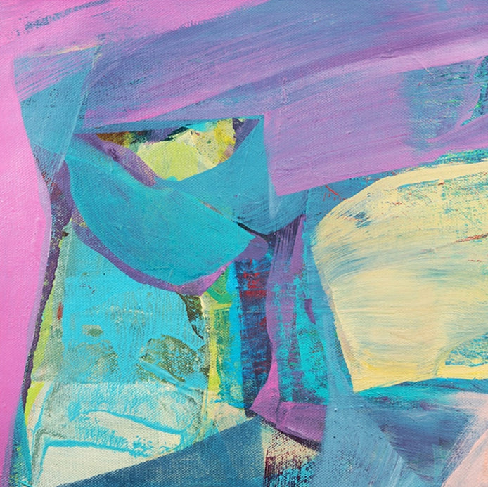 Dreamy Days 1' abstract acrylic painting by artist Siddhesh Rane, 11x11 inch, on canvas