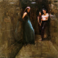 Figurative oil painting titled 'Dreamy Girls', 30x36 inches, by artist SURABHI GULWELKAR on Linen