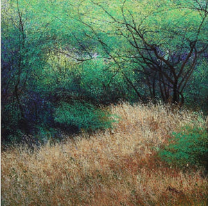 Nature acrylic painting titled 'Dry Grass', 24x24 inches, by artist VIMAL CHAND on Canvas