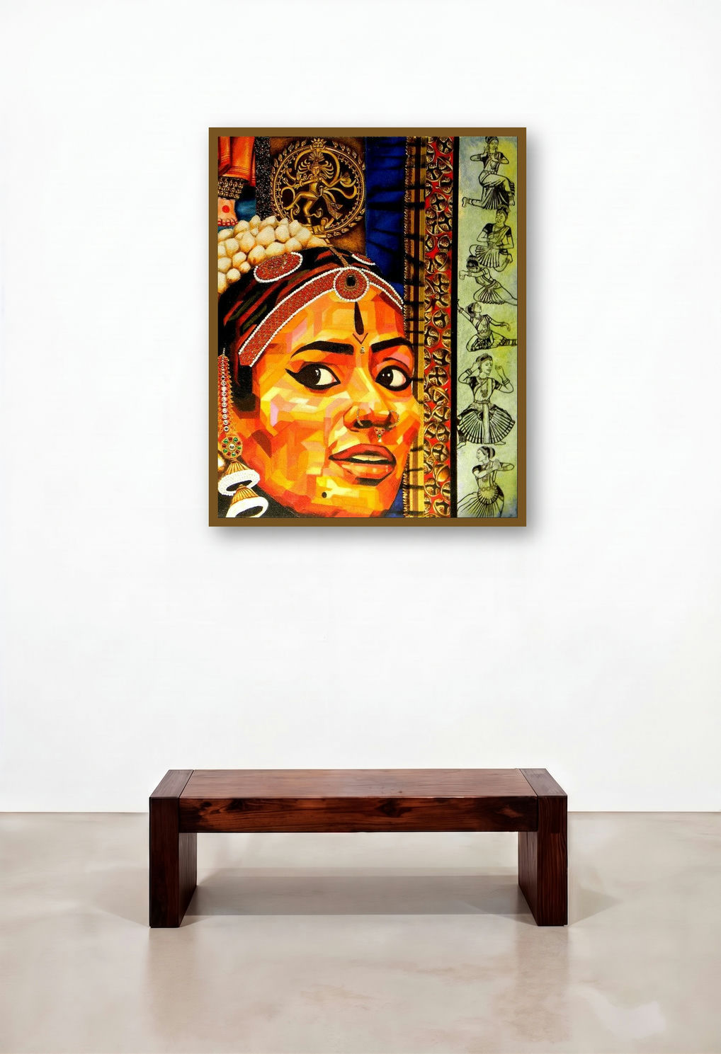 Untitled 2 (Rhythmic Hues) by artist Vidhi Shah displayed in a Designer Dining Room