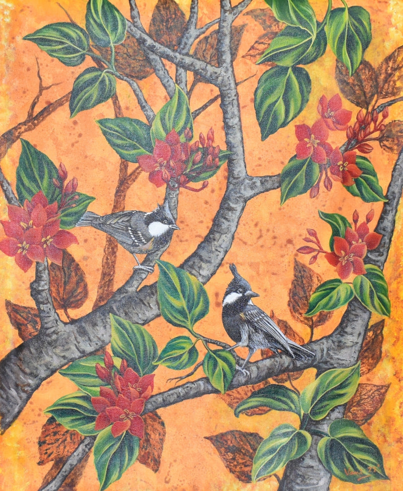 Duet 15' animals acrylic painting by artist Vani Chawla, 24x18 inch, on canvas